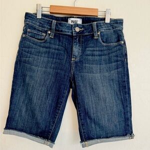 PAIGE Mid Rise Bermuda Jean Shorts Size 27